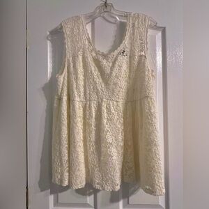 Torrid Ivory Lace Tank Top - 3